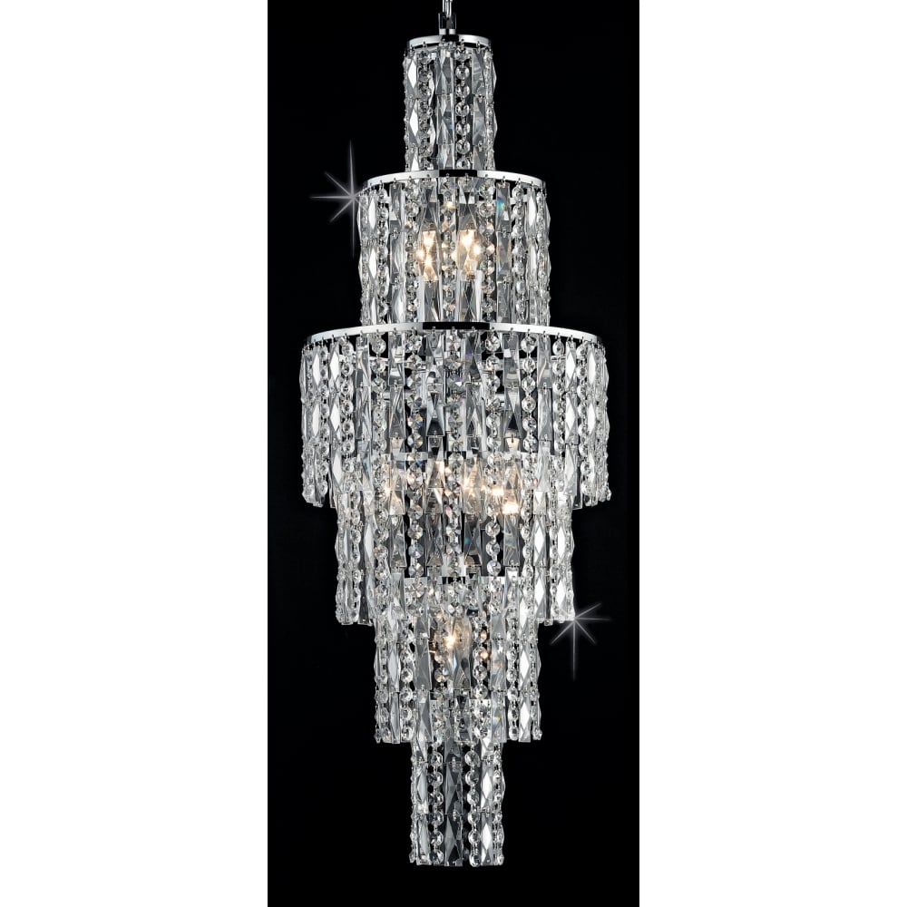 CF03220/06/CH New York 6 Light Chrome Cascade