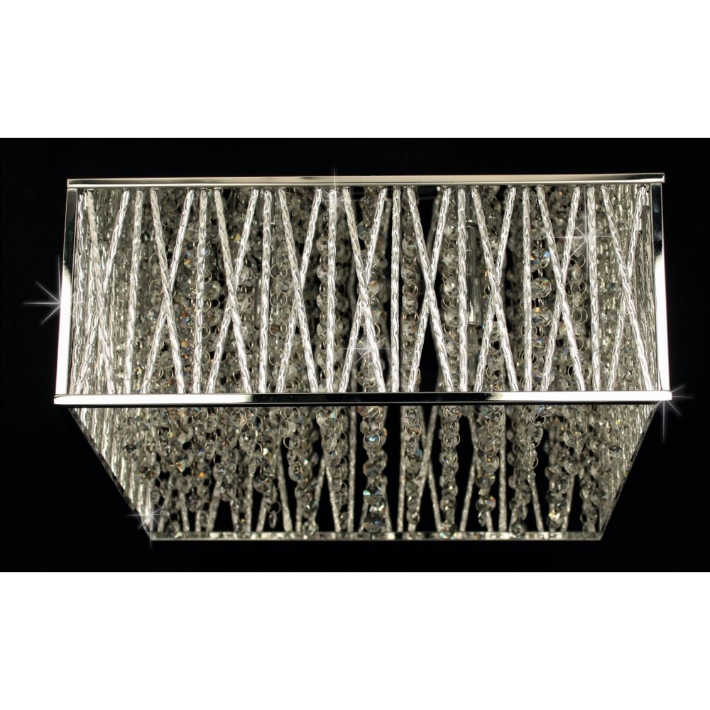 CFH310221/04/PL/CH Melenki Flush Ceiling Light Chrome