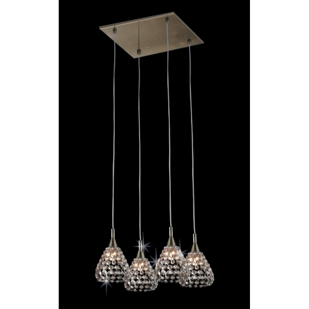 CFH501131/04/AB Simone Pendant Crystal Antique Brass