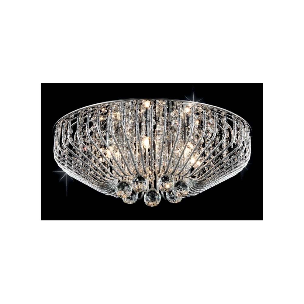CFH508052/06/PL/CH Carlo 6 Light Crystal Flush Chrome