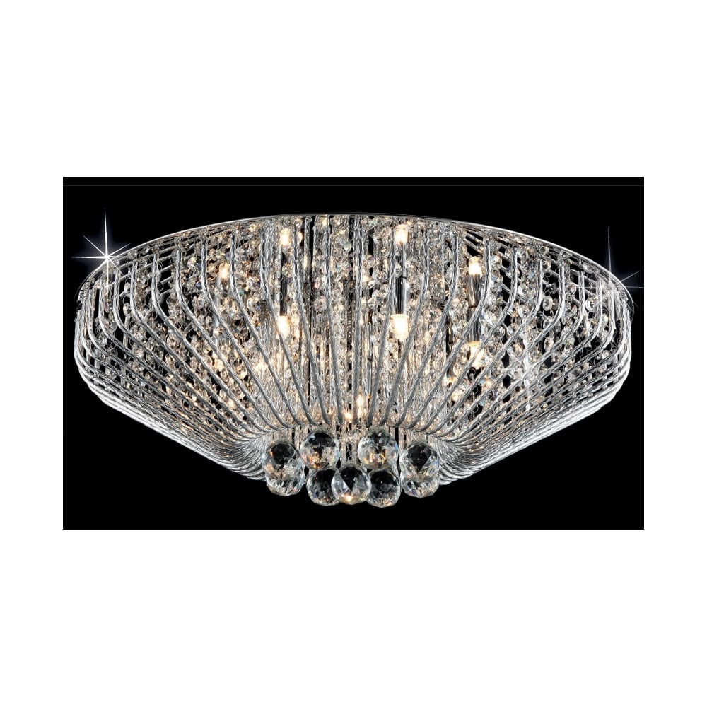CFH508052/07/PL/CH Carlo 7 Light Crystal Flush Chrome
