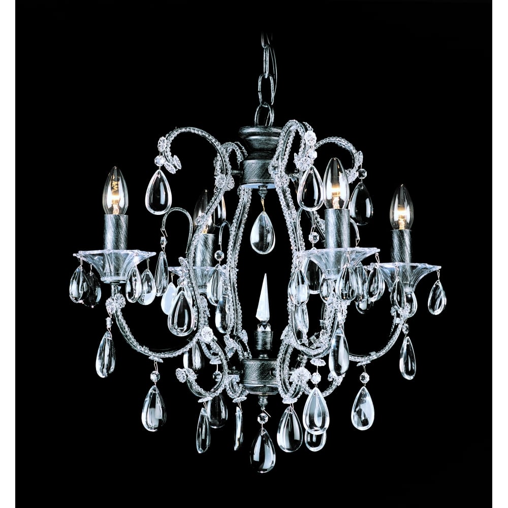 CO03339/04/S Versailles Bead Silver Streak Chandelier