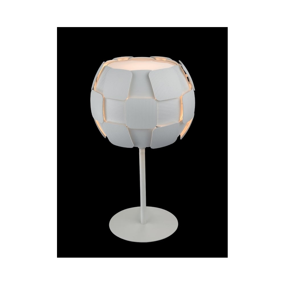 PG504241/01/TL/WH Brigitte White Squares Table Lamp