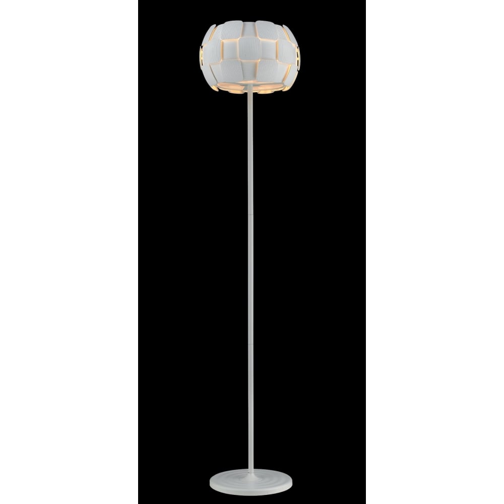 PG504241/03/FL/WH Brigitte White Squares Floor Lamp