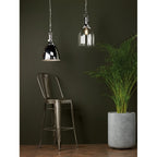 Dar NOL0108 Nolan 1 Light Pendant Polished Chrome