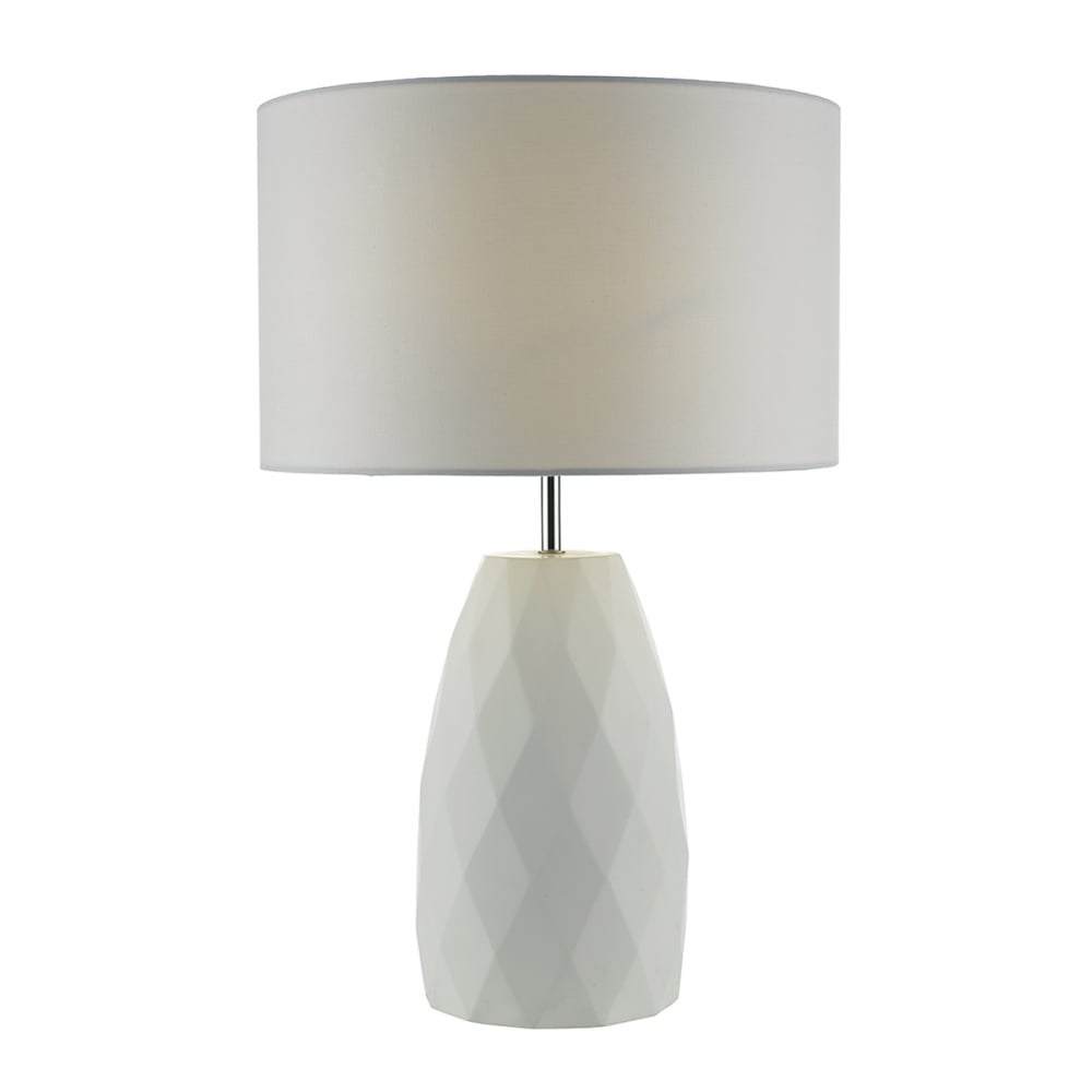 Dar CIA422 Ciara Table Lamp White With Shade