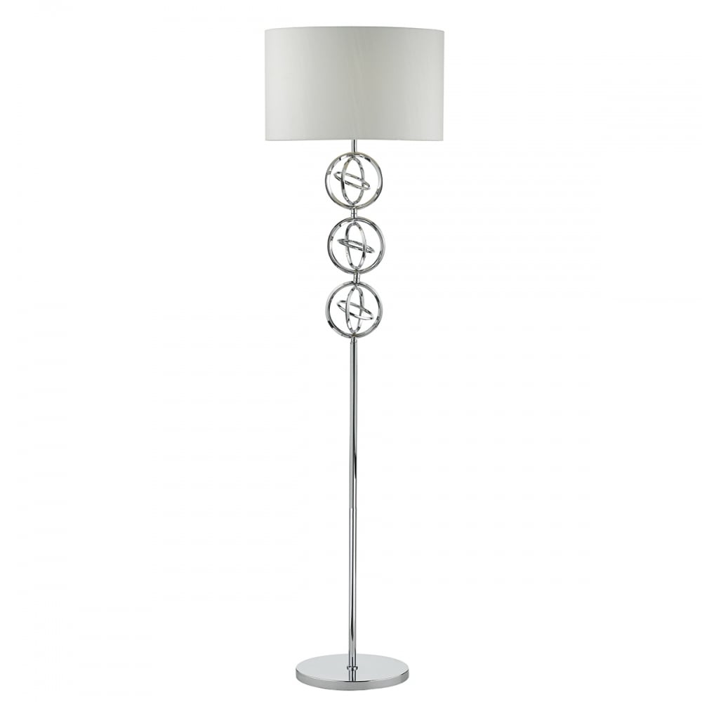 Dar INN4950 Innsbruck Floor Lamp Polished Chrome With Shade