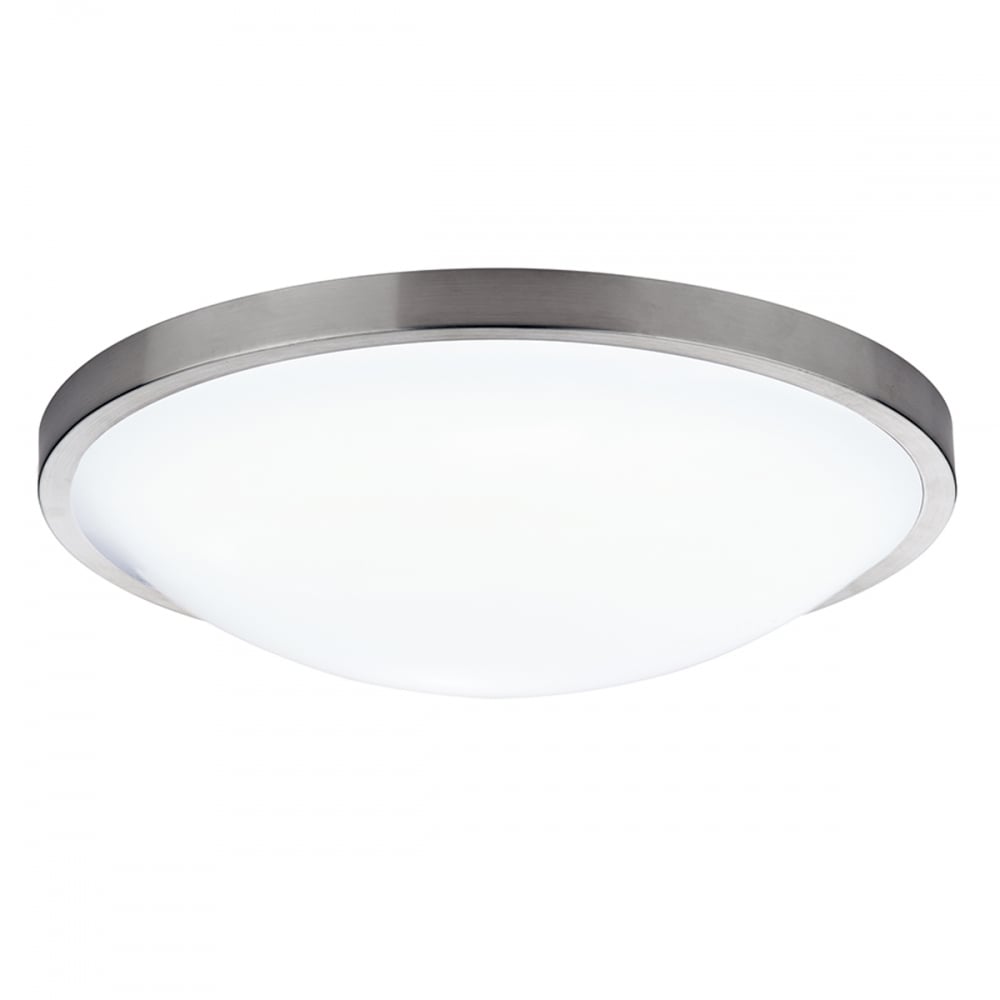 Dar DOV5246 Dover Bathroom Round Acrylic Flush IP44 Satin Chrome