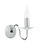 Dar PIQ0750 Pique Wall Light Polished Chrome And Clear Crystal Detail