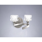 M1854/S Ice Wall Lamp Switched 2 Light G9 ECO Satin Nickel
