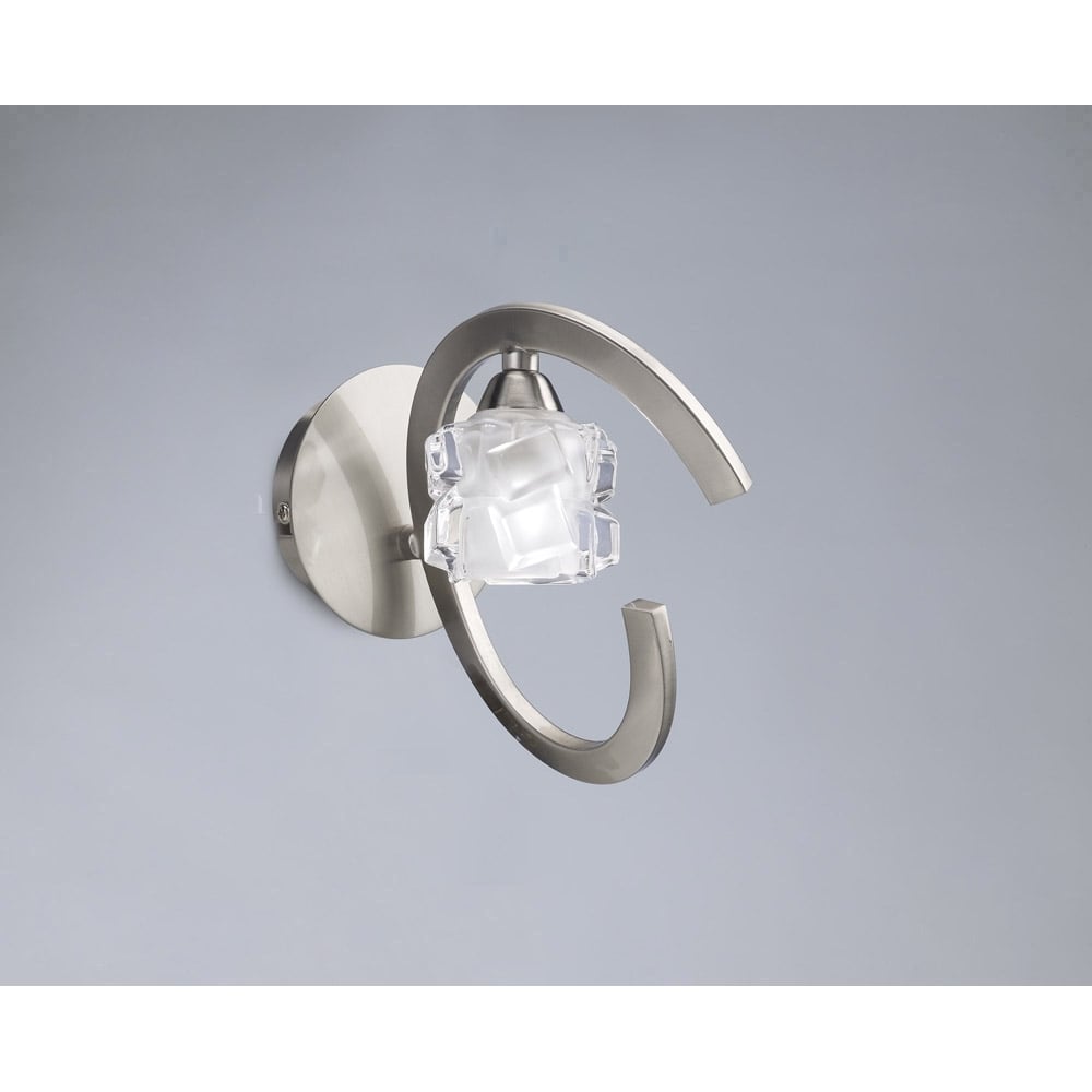 M1855/S Ice Wall Lamp Switched 1 Light G9 ECO Satin Nickel