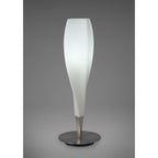 M3572 Neo Table Lamp 1 Light E27 Satin Nickel/Frosted White Glass