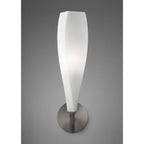 M3574/S Neo Wall Lamp Switched 1 Light E27 Satin Nickel/Frosted White Glass