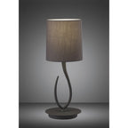 M3682 Lua Table Lamp 1 Light E27 Small Ash Grey Ash Grey Shade