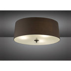 M3685 Lua Flush Ceiling 3 Light E27 Ash Grey Ash Grey Shade
