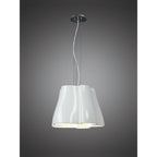 M3720 Miss Pendant 3 Light E27 Gloss White/Polished Chrome