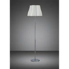 M3722 Miss Floor Lamp 3 Light E27 Gloss White/Polished Chrome