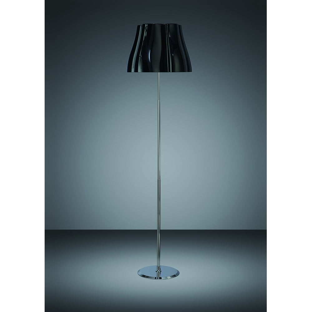 M3723 Miss Floor Lamp 3 Light E27 Gloss Black/Polished Chrome