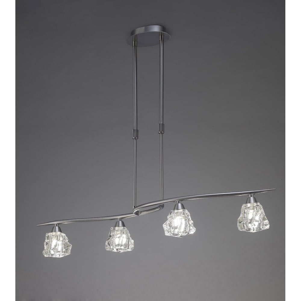 M3751 Iku Linear Telescopic 4 Light G9 Line Satin Nickel