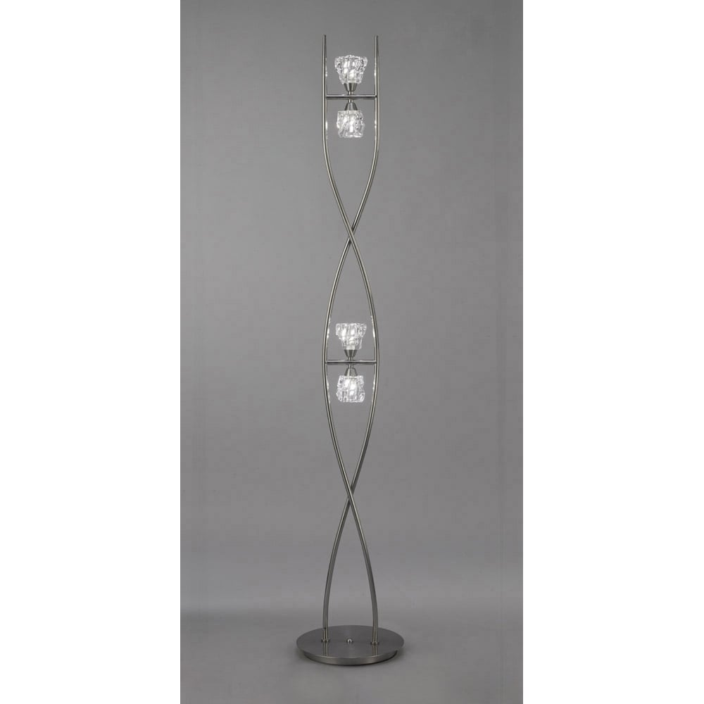 M3758 Iku Floor Lamp 4 Light G9 Satin Nickel