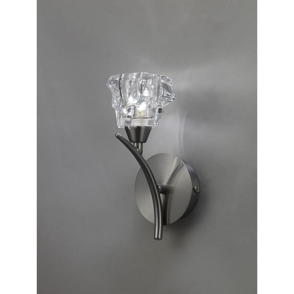 M3759/S Iku Wall Lamp Switched 1 Light G9 Satin Nickel