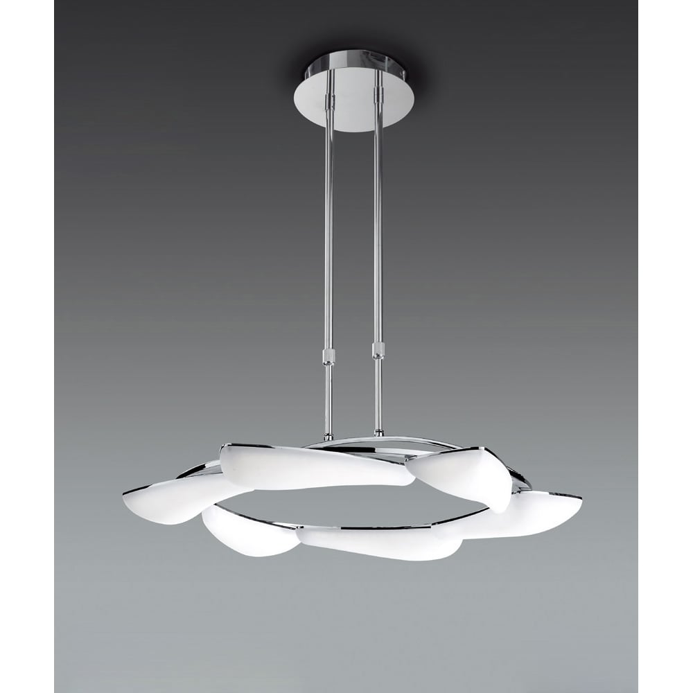 M3800 Mistral Telescopic 36W LED Round Polished Chrome/Frosted Acrylic