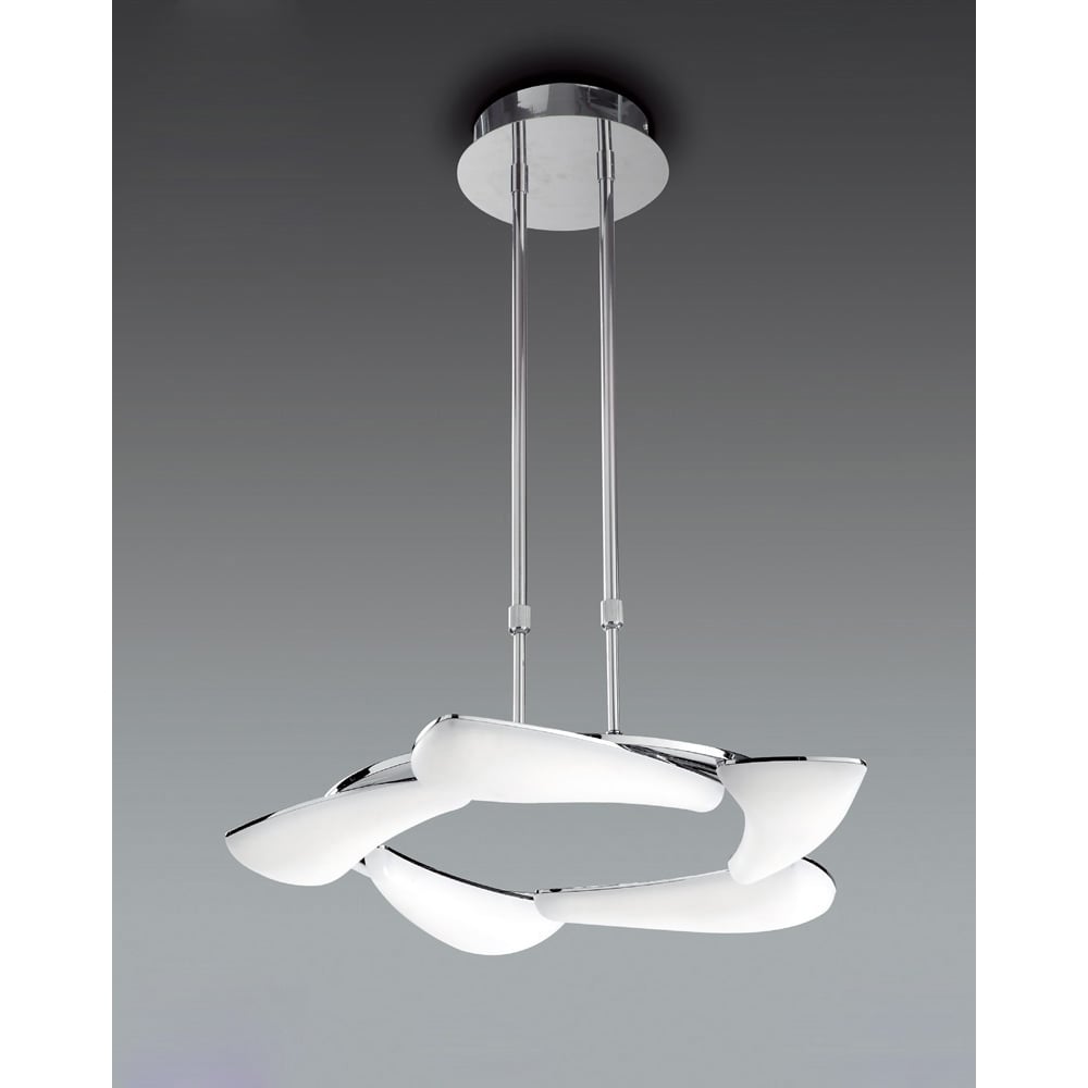 M3801 Mistral Telescopic 30W LED Round Polished Chrome/Frosted Acrylic