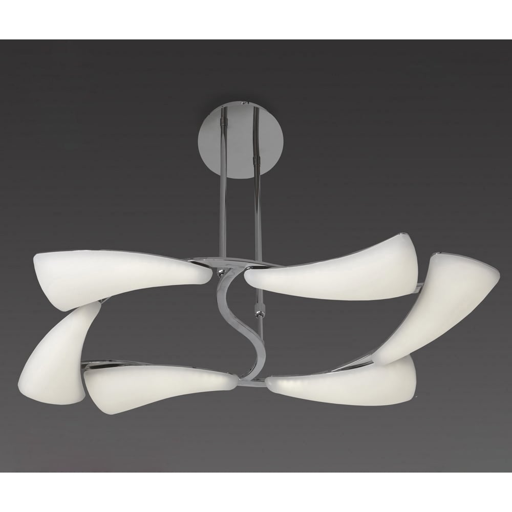 M3802 Mistral Telescopic 36W LED Rectangular Polished Chrome/Frosted Acrylic