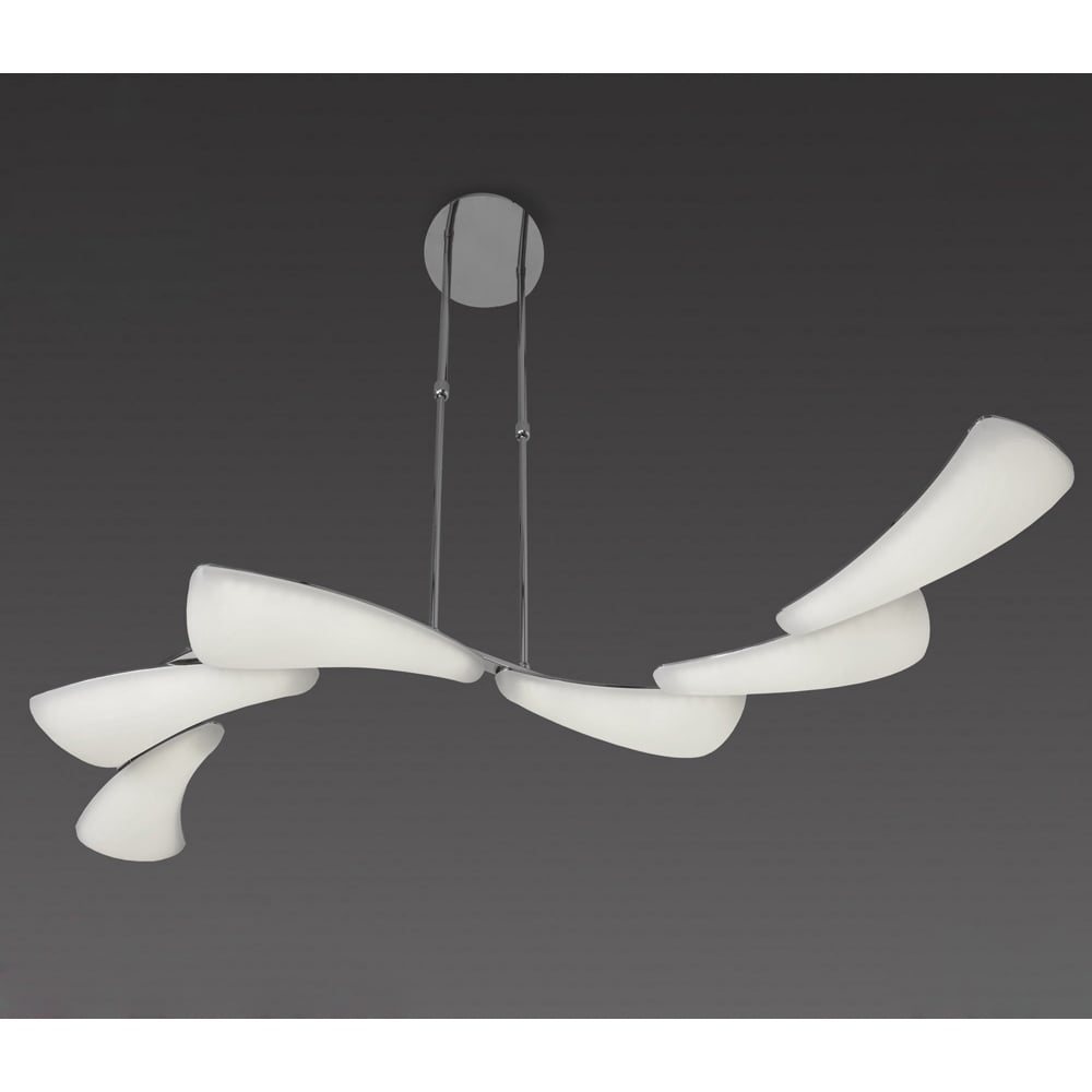 M3803 Mistral Telescopic 36W LED Linear Polished Chrome Frosted Acrylic