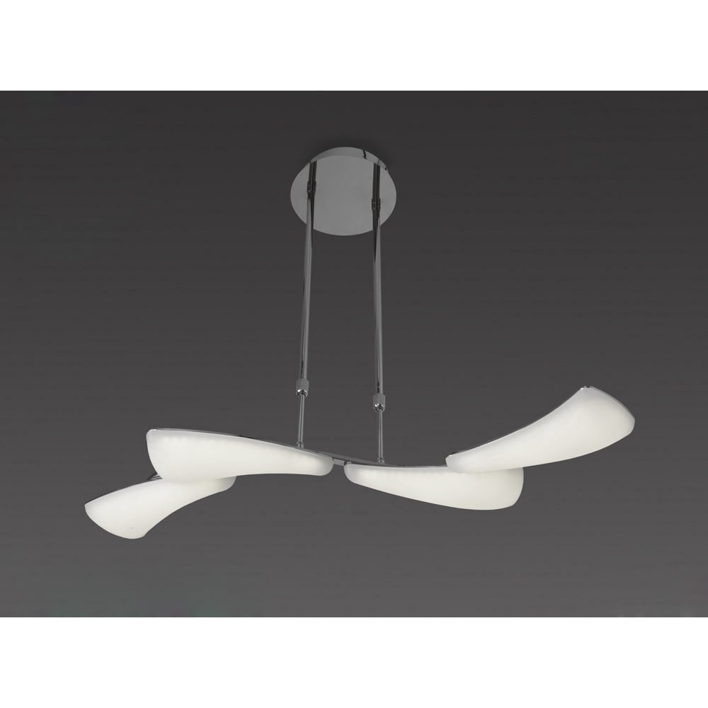 M3804 Mistral Telescopic 24W LED Linear Polished Chrome Frosted Acrylic