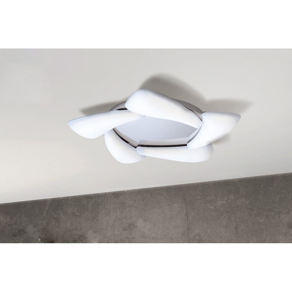 M3807 Mistral Flush Ceiling 30W LED Polished Chrome/Frosted Acrylic