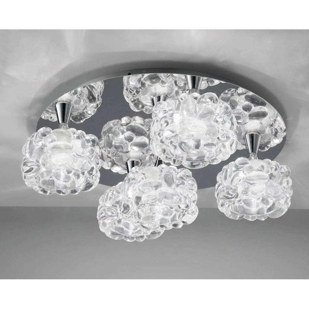 M3924 O2 Flush Ceiling 5 Light G9 Polished Chrome