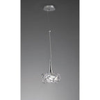 M3933 O2 Pendant 1 Light E27 Large Polished Chrome