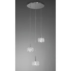 M3952 Artic Pendant 3 Light G9 Round Polished Chrome