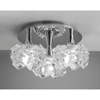 M3965 Artic Flush Ceiling 3 Light E27 Round Large Polished Chrome