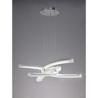 M3970 Knot Pendant 36W LED Gloss White/White Acrylic/Polished Chrome