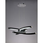 M3971 Knot Pendant 36W LED Gloss Black/White Acrylic/Polished Chrome