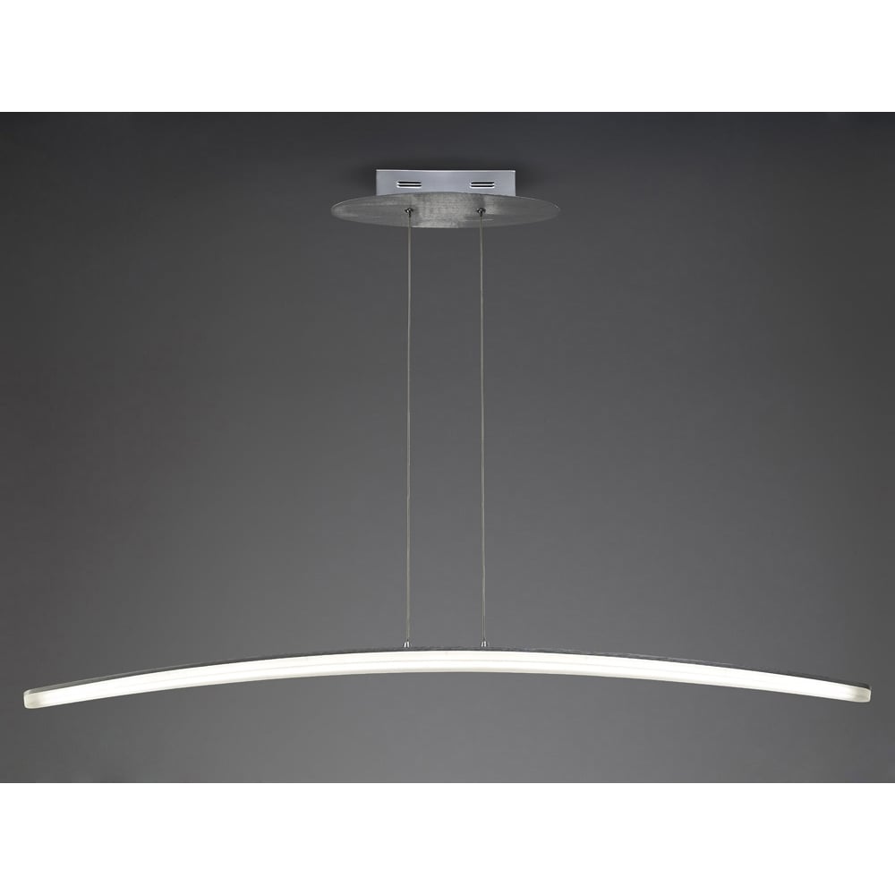 M4080 Hemisferic Linear Pendant 28W LED 110cm Bar Satin Aluminium/Frosted Acrylic