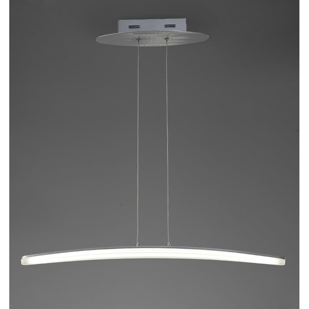 M4081 Hemisferic Linear Pendant 20W LED 70cm Bar Satin Aluminium / Frosted Acrylic
