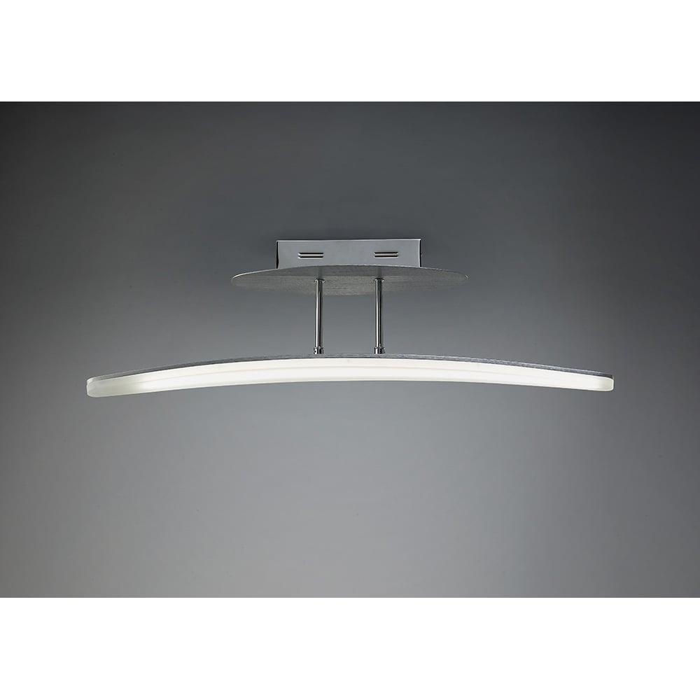 M4083 Hemisferic Linear Semi Flush 20W LED 70cm Bar Satin Aluminium / Frosted Acrylic