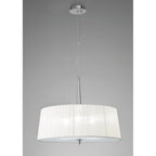 M4639 Loewe Single Pendant 3 Light E27 Polished Chrome White Shade