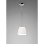 M4823 Triangle Pendant Small 1 Light E27 Gloss White/Polished Chrome