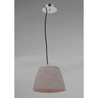 M4825 Triangle Pendant Small 1 Light E27 Cement/Polished Chrome