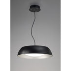 M4841 Argenta Pendant Small 18W LED Matt Black/Silver/White Acrylic