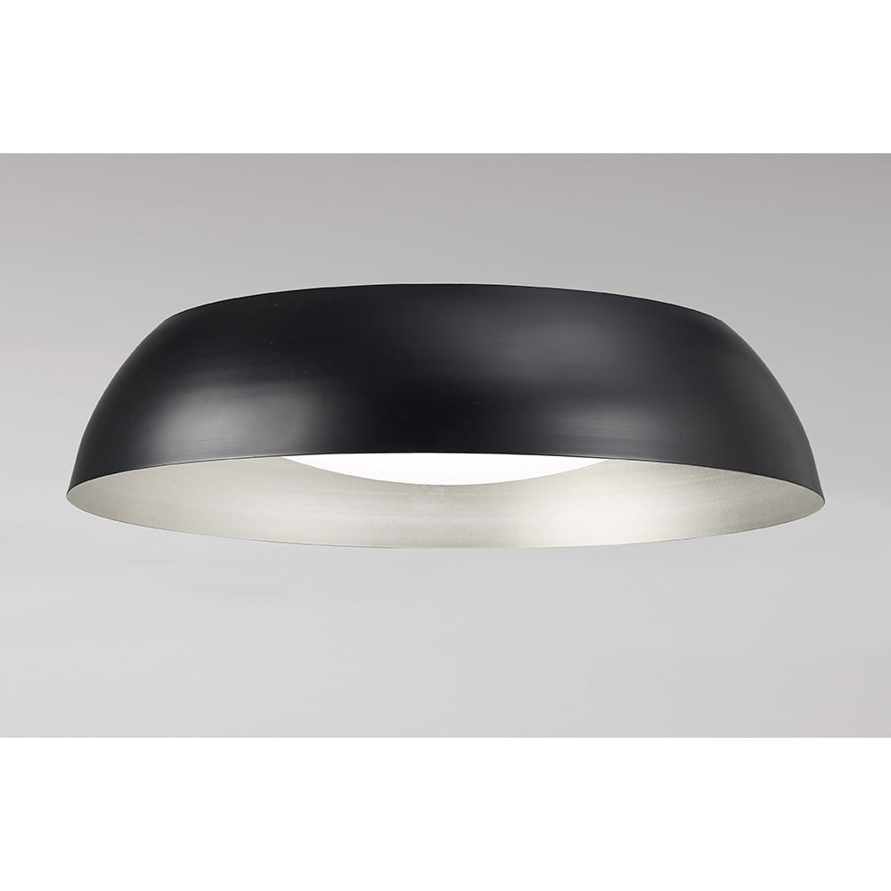 M4848 Argenta Flush Ceiling Large 30W LED Matt Black/Silver/White Acrylic