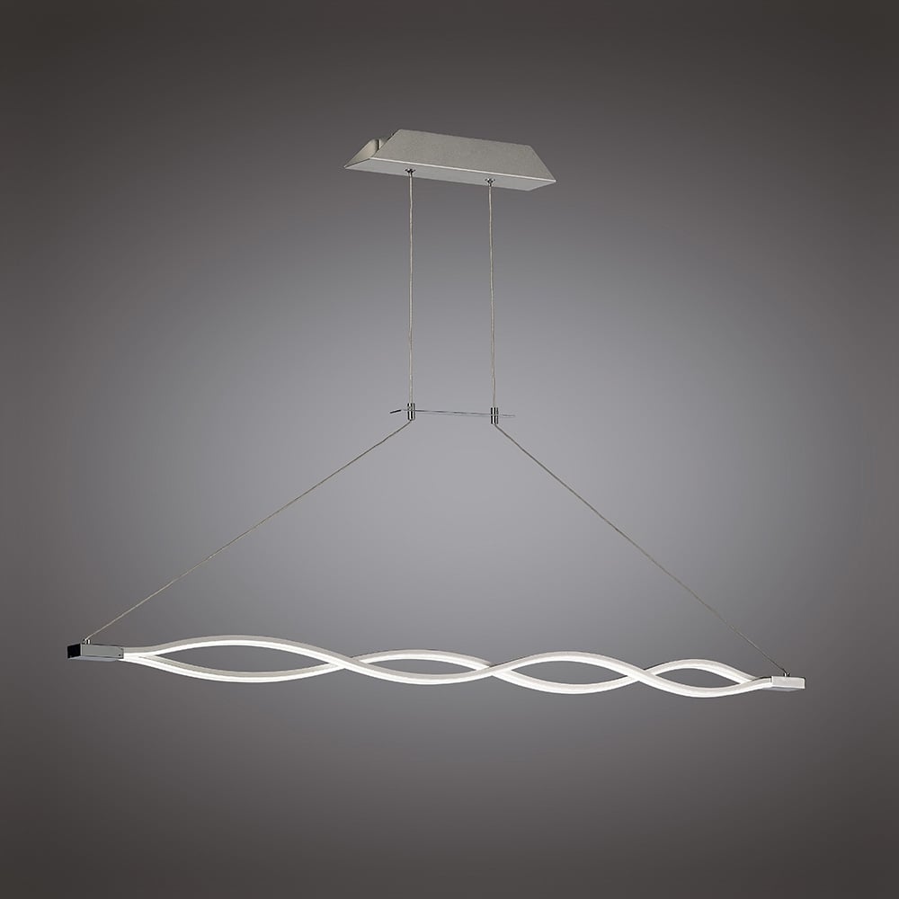 M4860 Sahara Linear Pendant 36W LED Silver Frosted Acrylic Polished Chrome