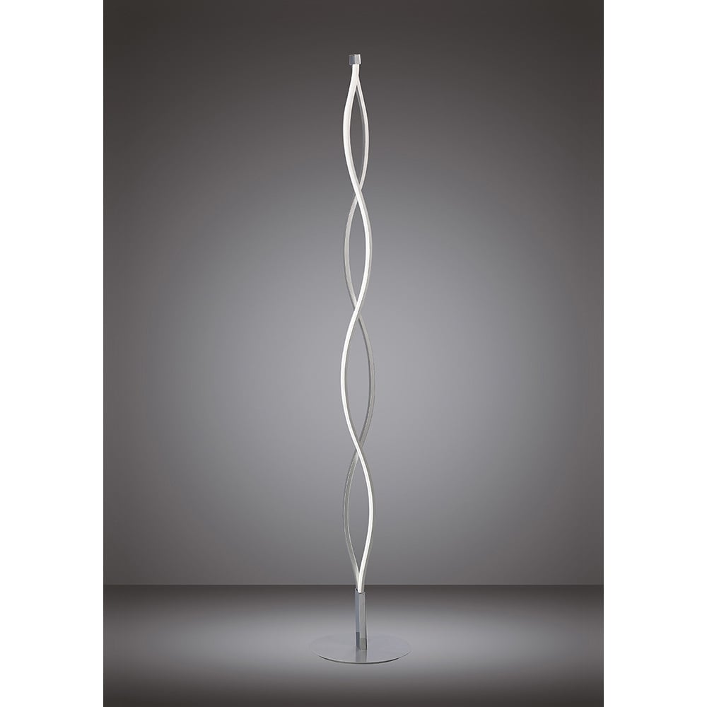 M4861 Sahara Floor Lamp 21W LED Silver/Frosted Acrylic/Polished Chrome