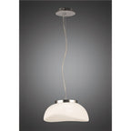 M4893 Opal Pendant 1 Light E27 Polished Chrome/Frosted White Glass