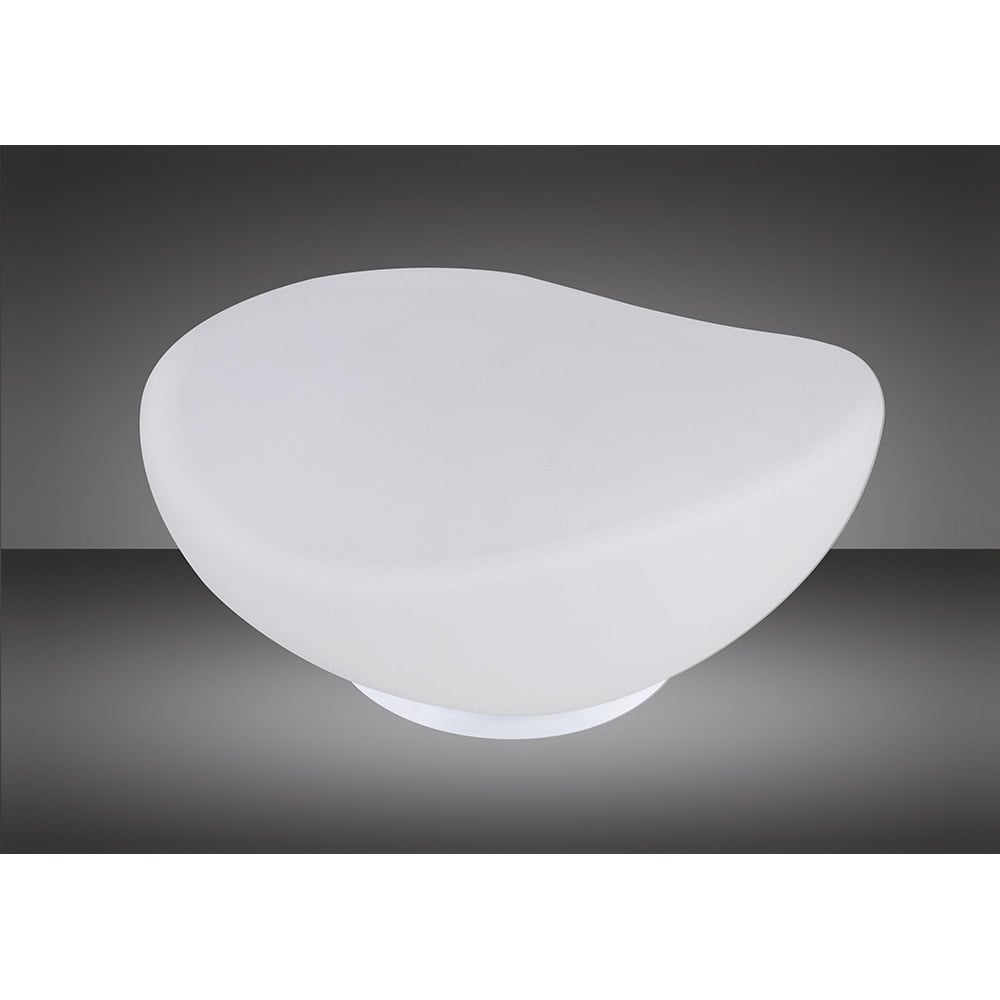 M4898 Opal Table Lamp 1 Light E27 White Base/Frosted White Glass