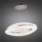 M4900 Oakley Oval Pendant 80W LED Polished Chrome / Frosted Acrylic